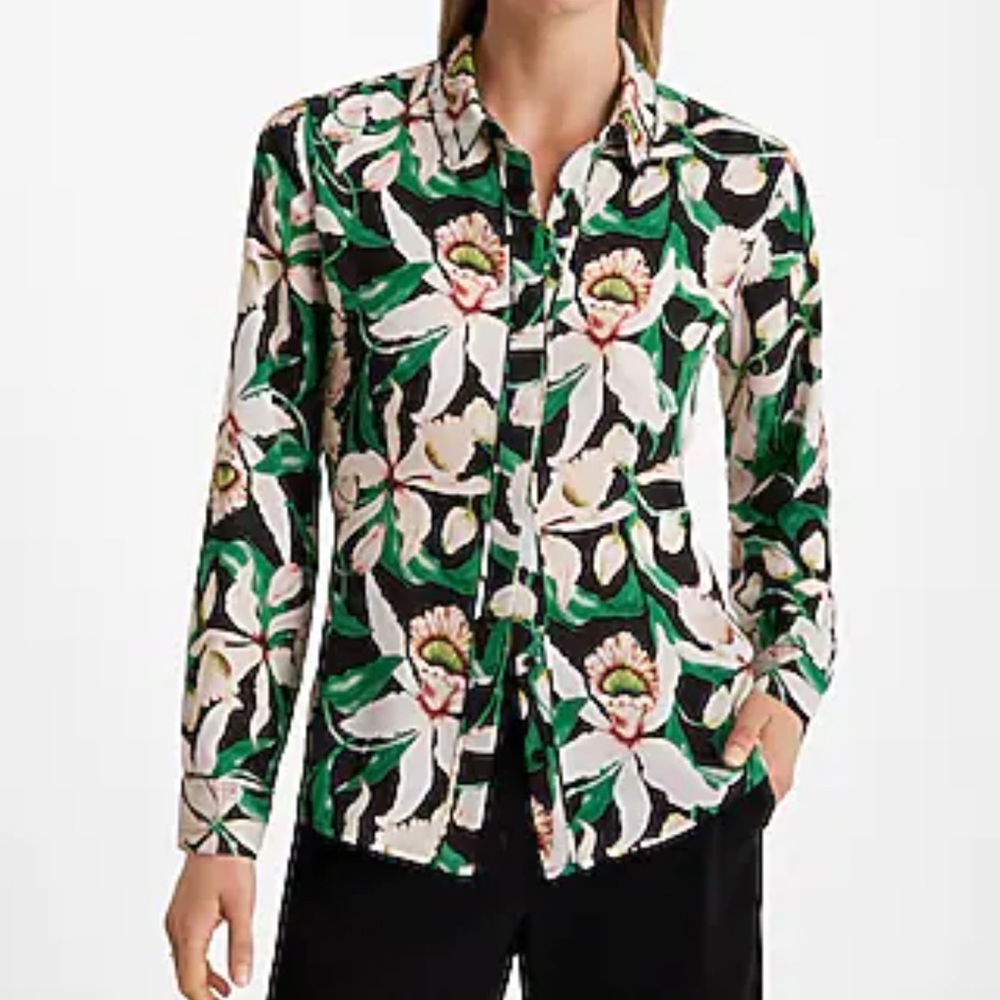 Express Relaxed Portofino Floral Blouse